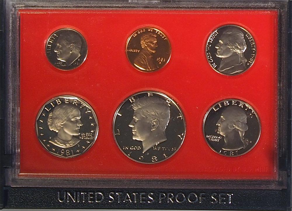 1981 PROOF SET * ORIGINAL * 6 Coin U.S. Mint Proof Set