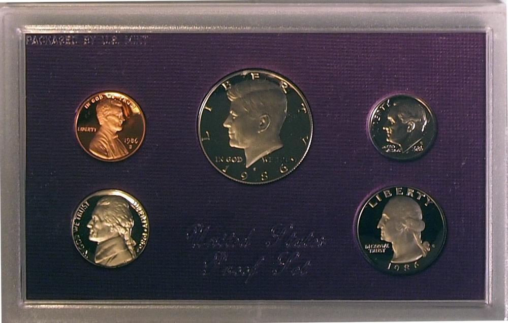 1986 PROOF SET * ORIGINAL * 5 Coin U.S. Mint Proof Set