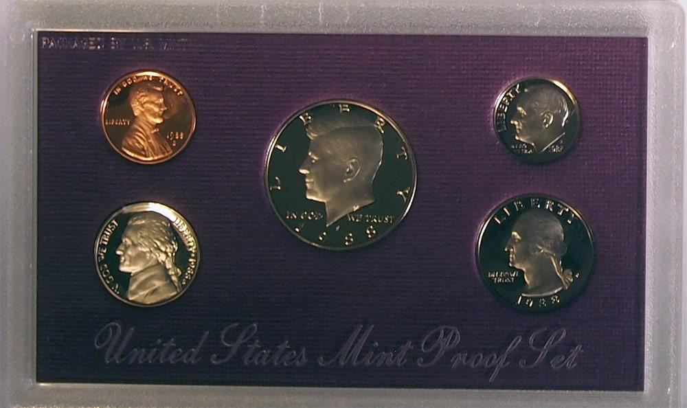 1988 PROOF SET * ORIGINAL * 5 Coin U.S. Mint Proof Set