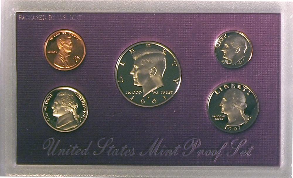 1991 PROOF SET * ORIGINAL * 5 Coin U.S. Mint Proof Set