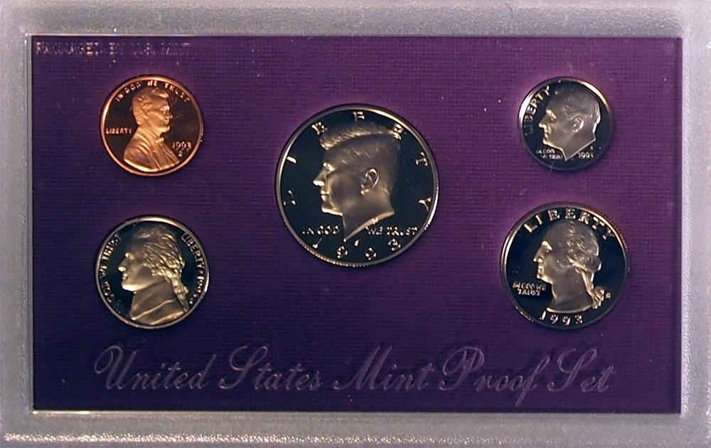 1993 PROOF SET * ORIGINAL * 5 Coin U.S. Mint Proof Set