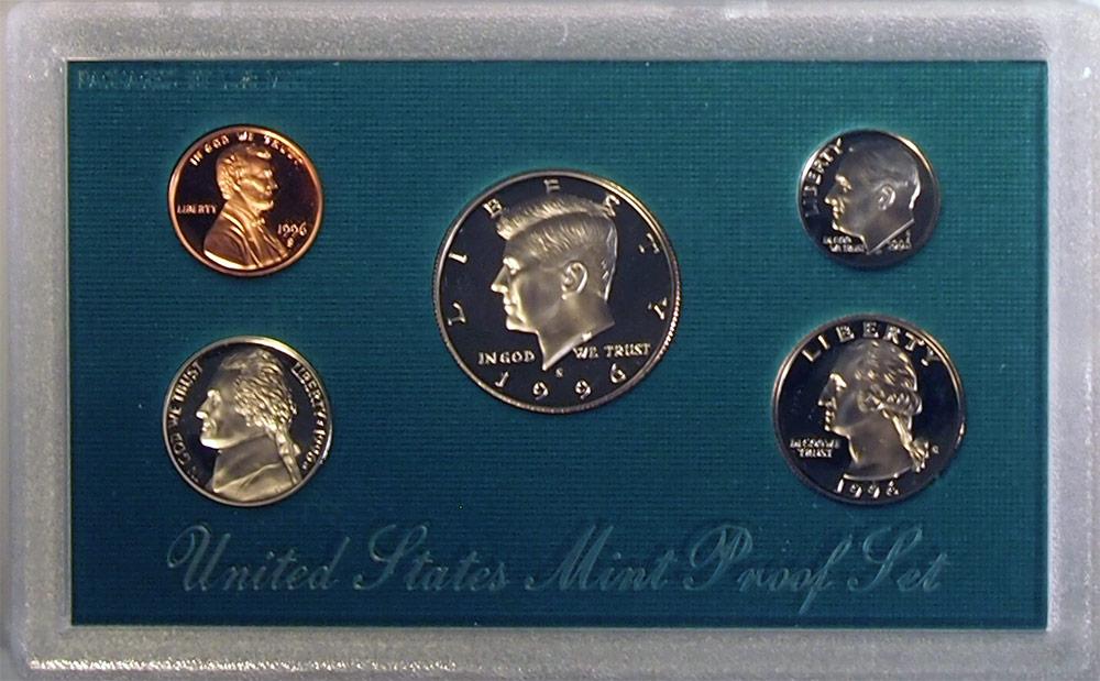 1996 PROOF SET * ORIGINAL * 5 Coin U.S. Mint Proof Set