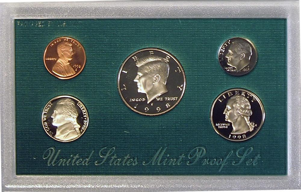 1998 PROOF SET * ORIGINAL * 5 Coin U.S. Mint Proof Set