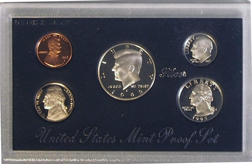 1995 SILVER PROOF SET * ORIGINAL * 5 Coin U.S. Mint Proof Set