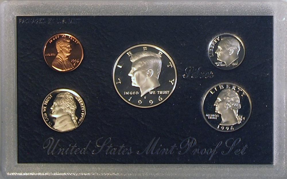 1996 SILVER PROOF SET * ORIGINAL * 5 Coin U.S. Mint Proof Set