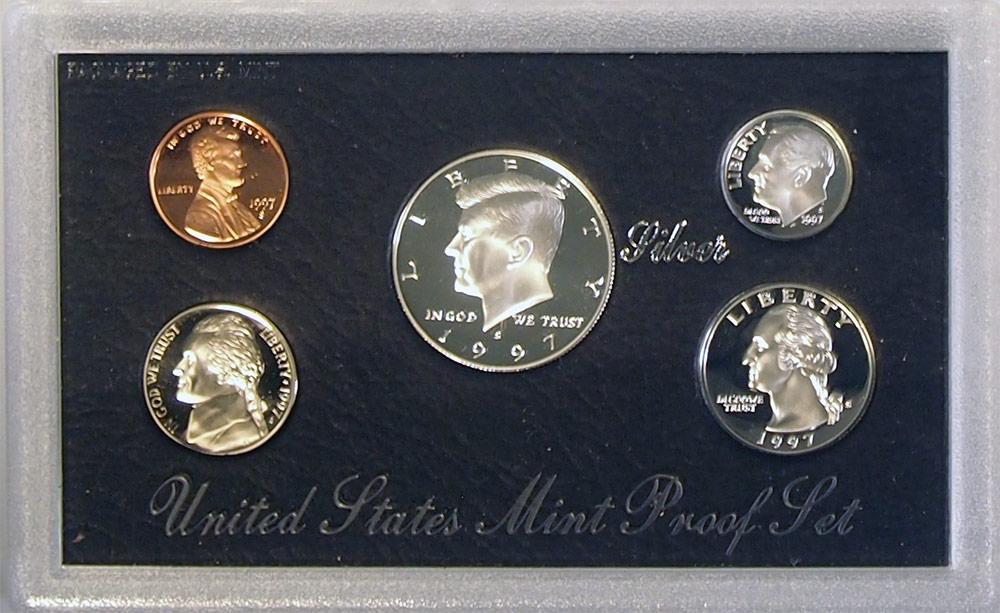 1997 SILVER PROOF SET * ORIGINAL * 5 Coin U.S. Mint Proof Set