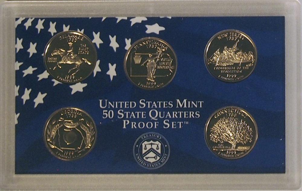 1999 QUARTER PROOF SET * ORIGINAL * 5 Coin U.S. Mint Proof Set