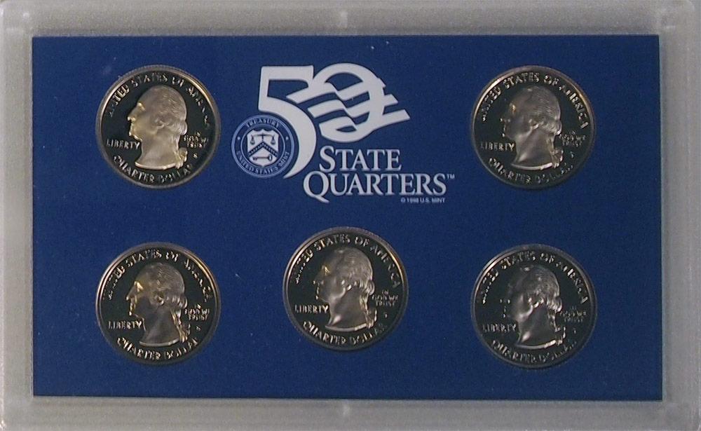 1999 QUARTER PROOF SET * ORIGINAL * 5 Coin U.S. Mint Proof Set
