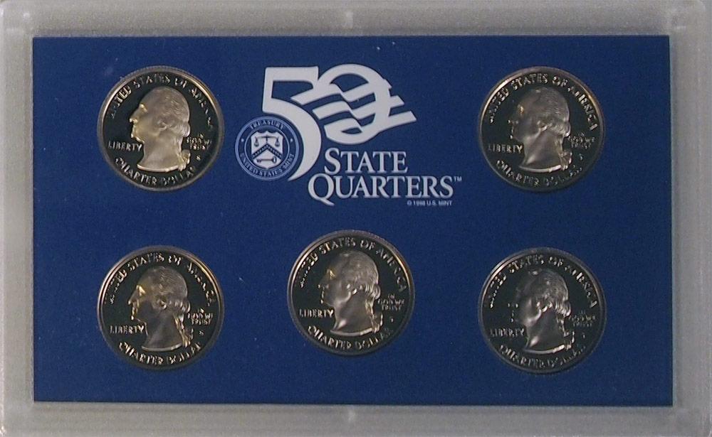 1999 QUARTER PROOF SET * ORIGINAL * 5 Coin U.S. Mint Proof Set