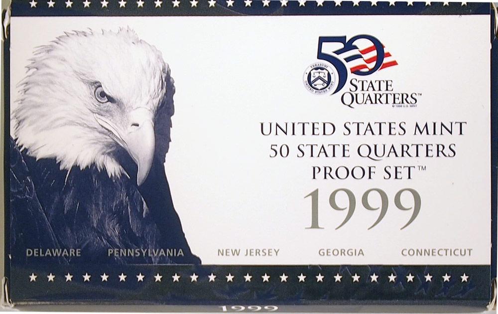 1999 QUARTER PROOF SET * ORIGINAL * 5 Coin U.S. Mint Proof Set