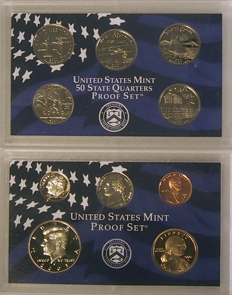 2001 PROOF SET * ORIGINAL * 10 Coin U.S. Mint Proof Set