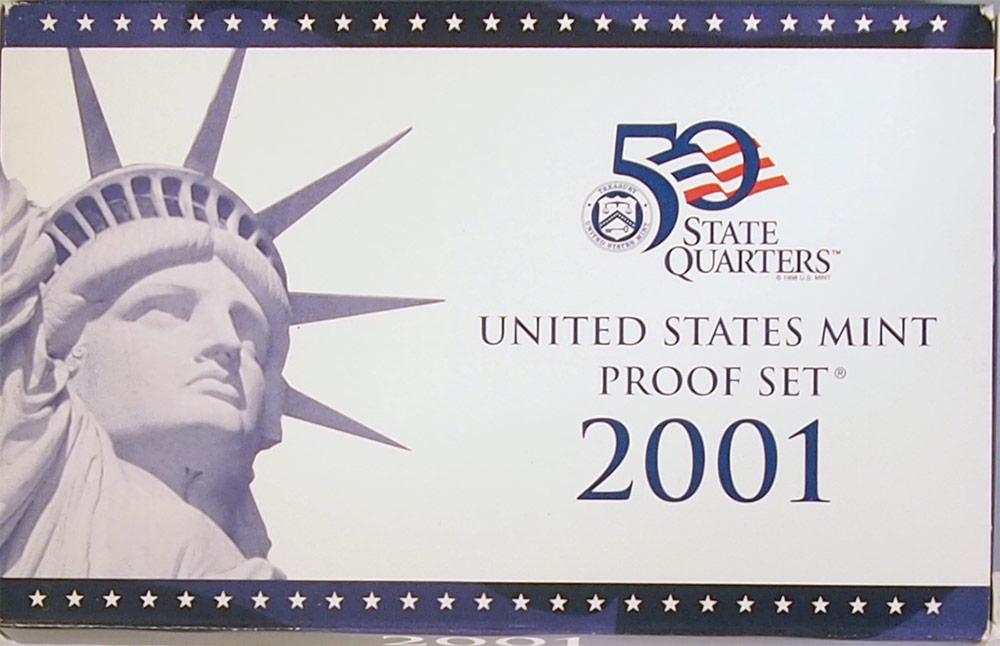 2001 PROOF SET * ORIGINAL * 10 Coin U.S. Mint Proof Set