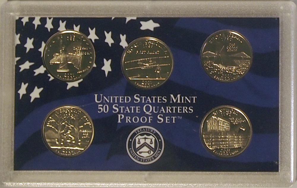 2001 QUARTER PROOF SET * ORIGINAL * 5 Coin U.S. Mint Proof Set