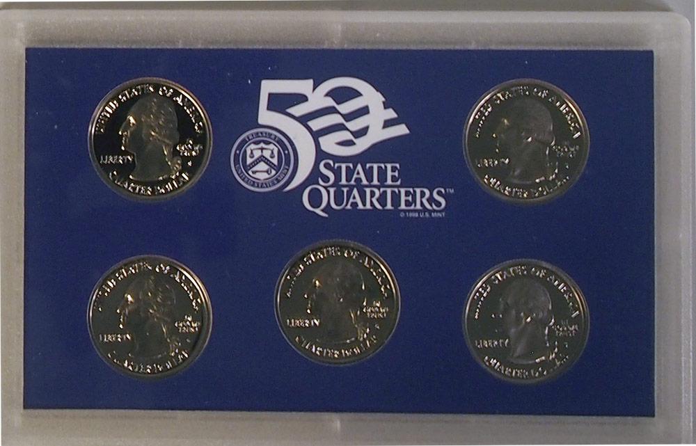 2001 QUARTER PROOF SET * ORIGINAL * 5 Coin U.S. Mint Proof Set