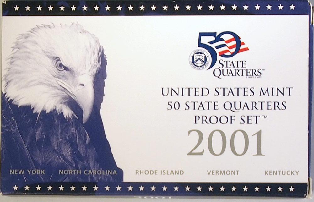 2001 QUARTER PROOF SET * ORIGINAL * 5 Coin U.S. Mint Proof Set