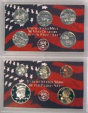 2001 SILVER PROOF SET * ORIGINAL * 10 Coin U.S. Mint Proof Set