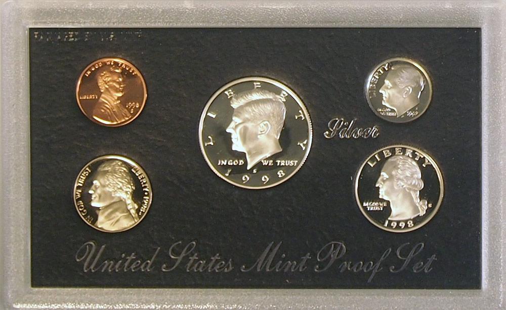 1998 SILVER PROOF SET * ORIGINAL * 5 Coin U.S. Mint Proof Set