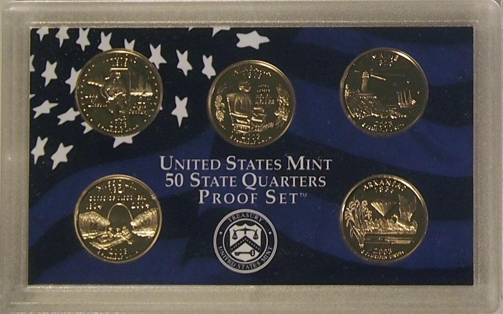 2003 QUARTER PROOF SET * ORIGINAL * 5 Coin U.S. Mint Proof Set