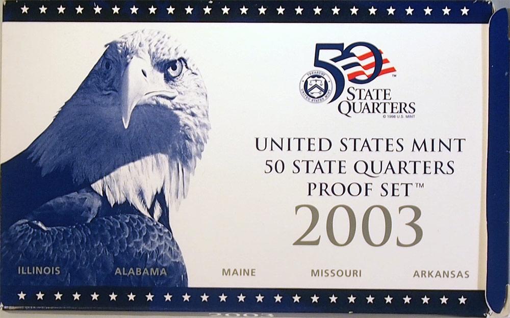 2003 QUARTER PROOF SET * ORIGINAL * 5 Coin U.S. Mint Proof Set