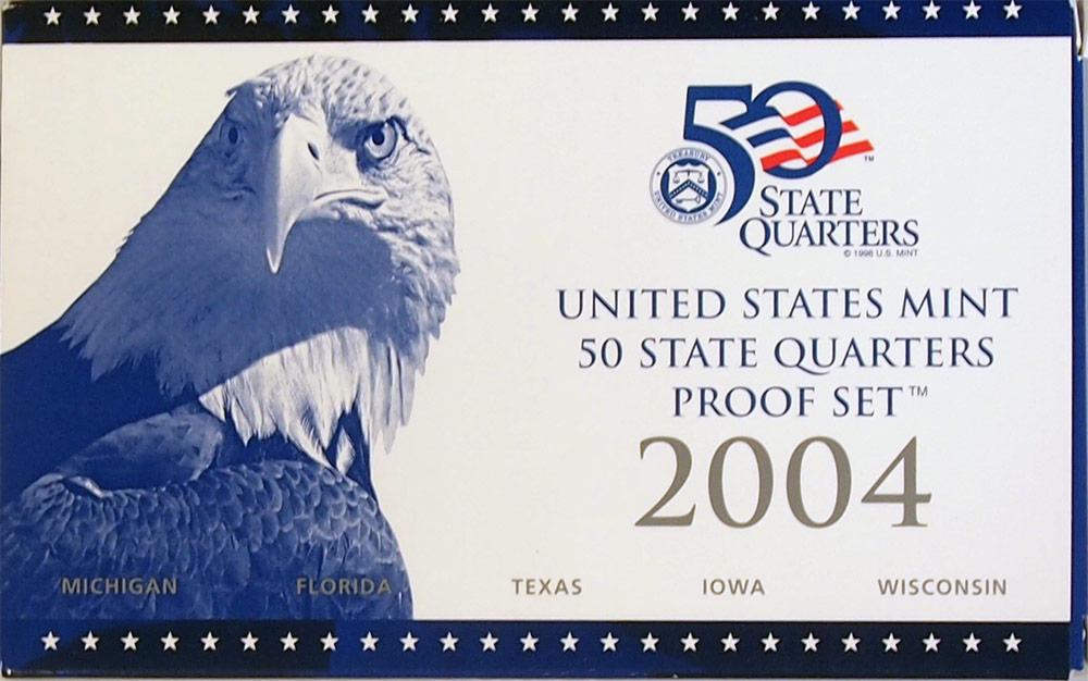 2004 QUARTER PROOF SET * ORIGINAL * 5 Coin U.S. Mint Proof Set