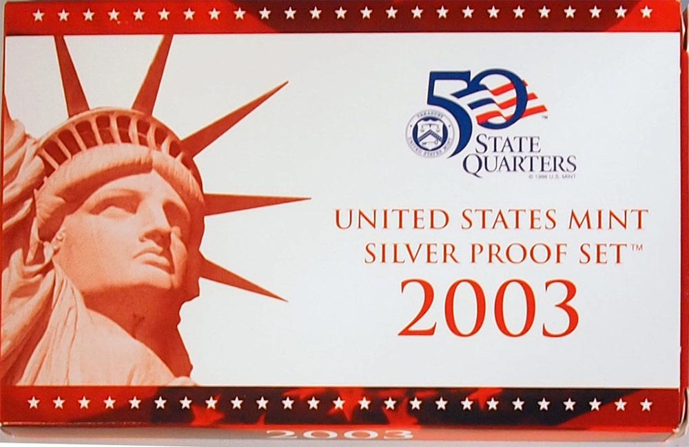 2003 SILVER PROOF SET * ORIGINAL * 10 Coin U.S. Mint Proof Set