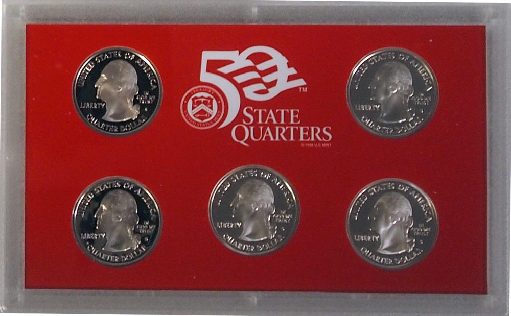 2004 SILVER QUARTER PROOF SET * 5 Coin U.S. Mint Proof Set
