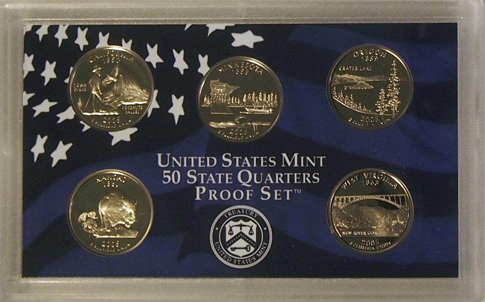 2005 QUARTER PROOF SET * ORIGINAL * 5 Coin U.S. Mint Proof Set