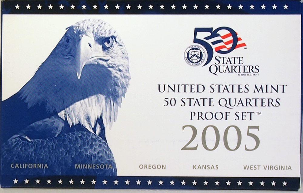 2005 QUARTER PROOF SET * ORIGINAL * 5 Coin U.S. Mint Proof Set