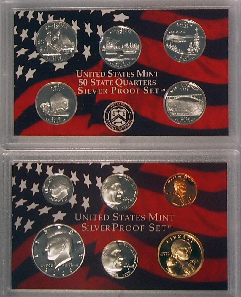 2005 SILVER PROOF SET * ORIGINAL * 11 Coin U.S. Mint Proof Set