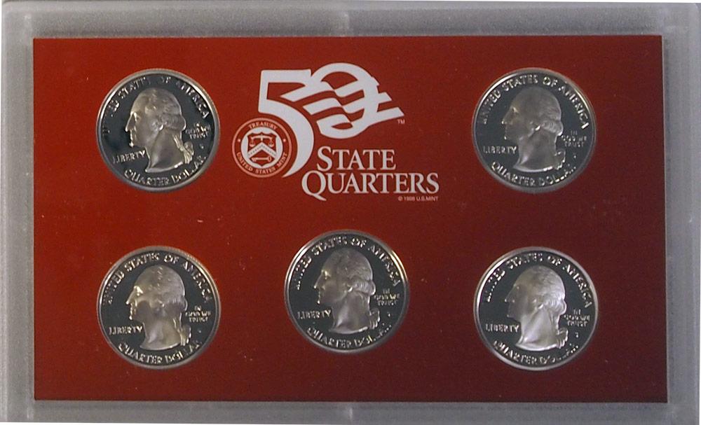 2005 SILVER QUARTER PROOF SET * 5 Coin U.S. Mint Proof Set