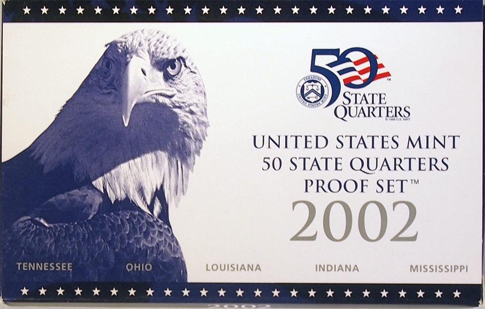 2002 QUARTER PROOF SET * ORIGINAL * 5 Coin U.S. Mint Proof Set