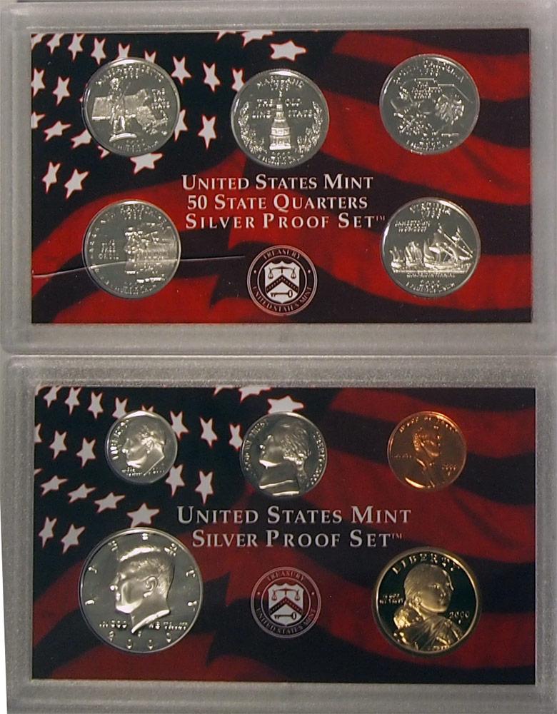 2000 SILVER PROOF SET * ORIGINAL * 10 Coin U.S. Mint Proof Set