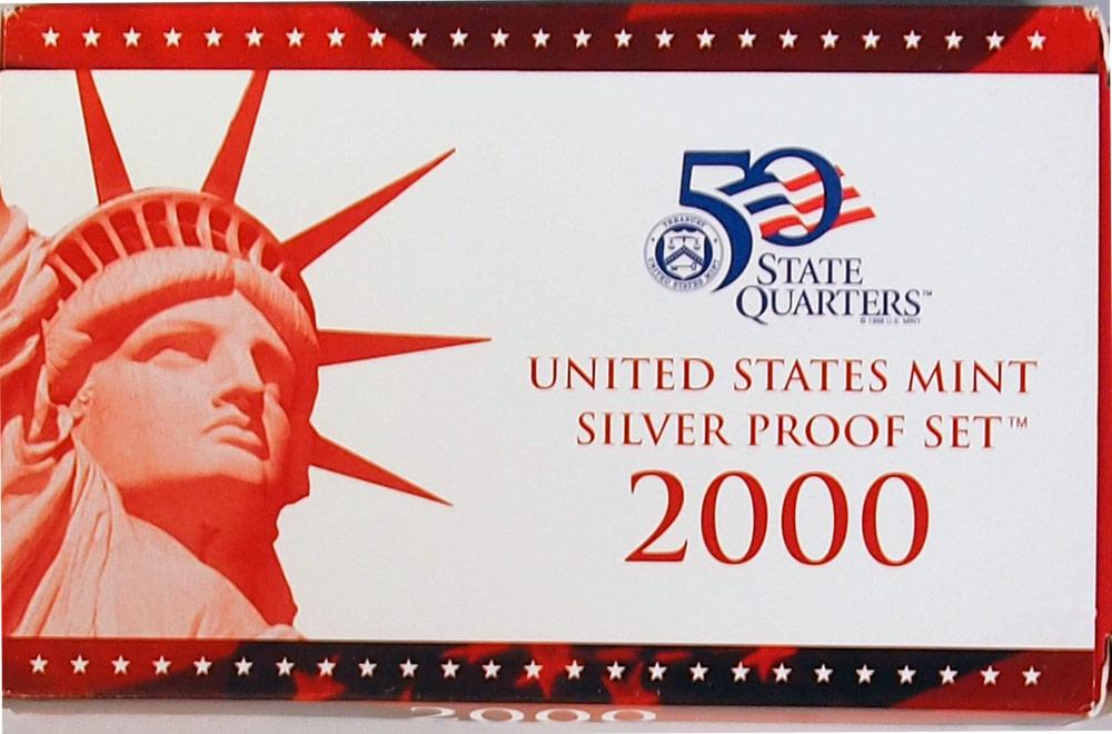 2000 SILVER PROOF SET * ORIGINAL * 10 Coin U.S. Mint Proof Set