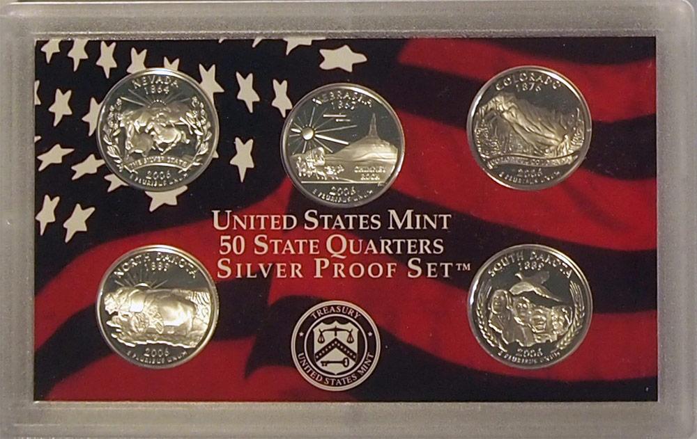 2006 SILVER QUARTER PROOF SET * 5 Coin U.S. Mint Proof Set
