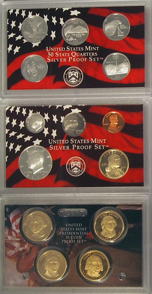2007 SILVER PROOF SET * ORIGINAL * 14 Coin U.S. Mint Proof Set
