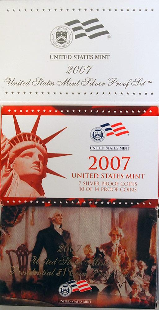 2007 SILVER PROOF SET * ORIGINAL * 14 Coin U.S. Mint Proof Set