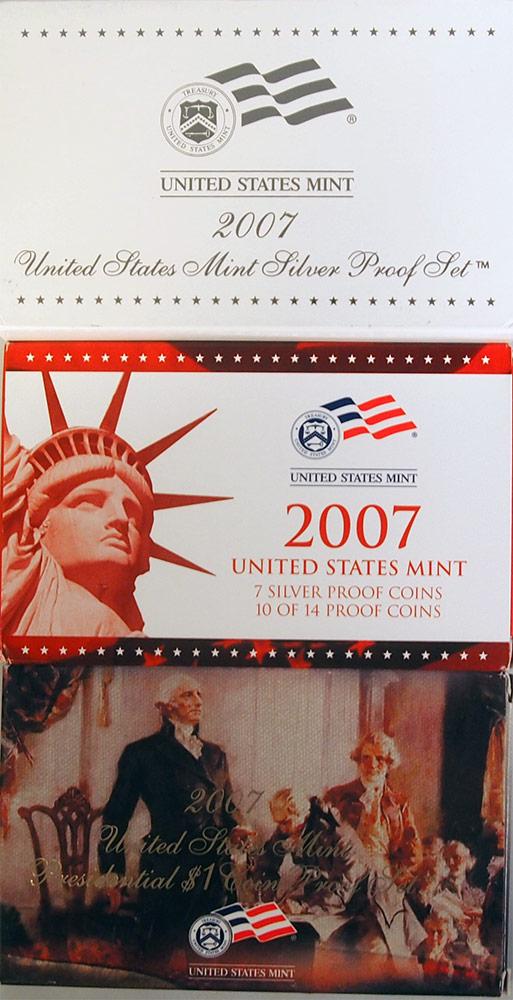 2007 SILVER PROOF SET * ORIGINAL * 14 Coin U.S. Mint Proof Set