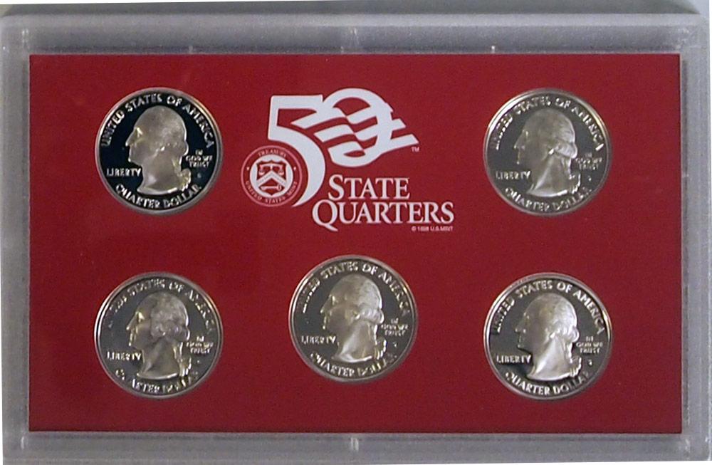 2007 SILVER QUARTER PROOF SET * 5 Coin U.S. Mint Proof Set