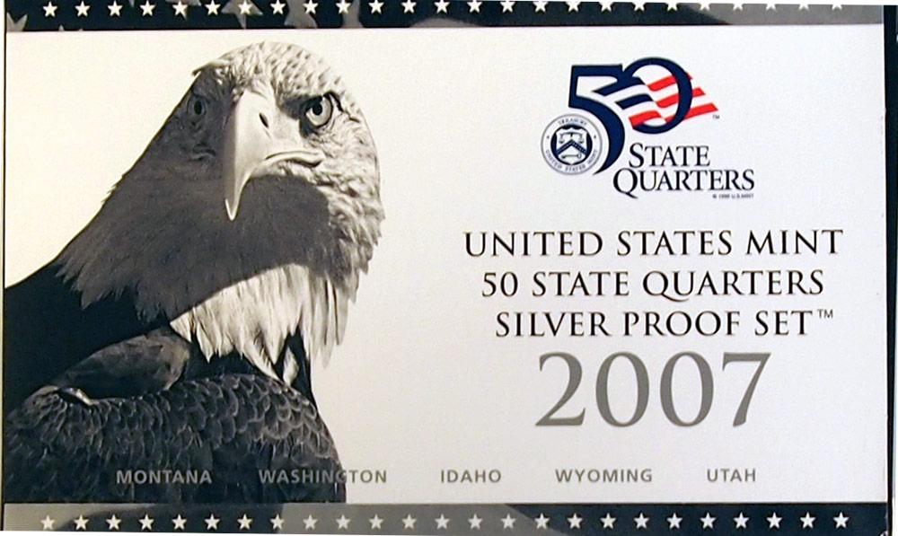 2007 SILVER QUARTER PROOF SET * 5 Coin U.S. Mint Proof Set