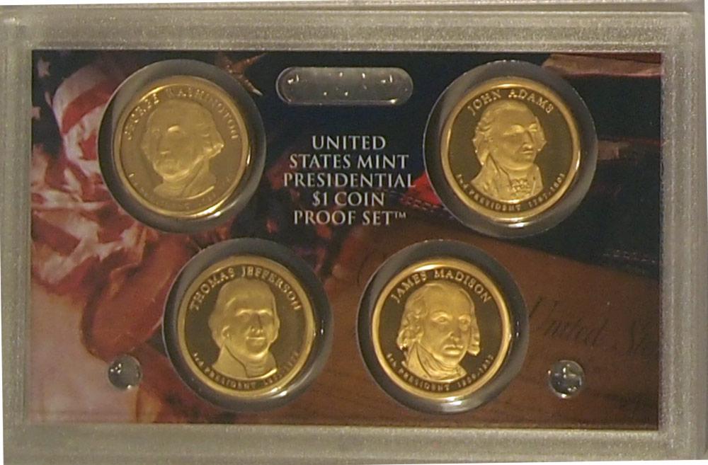 2007 PRESIDENTIAL DOLLAR PROOF SET * 4 Coin U.S. Mint Proof Set