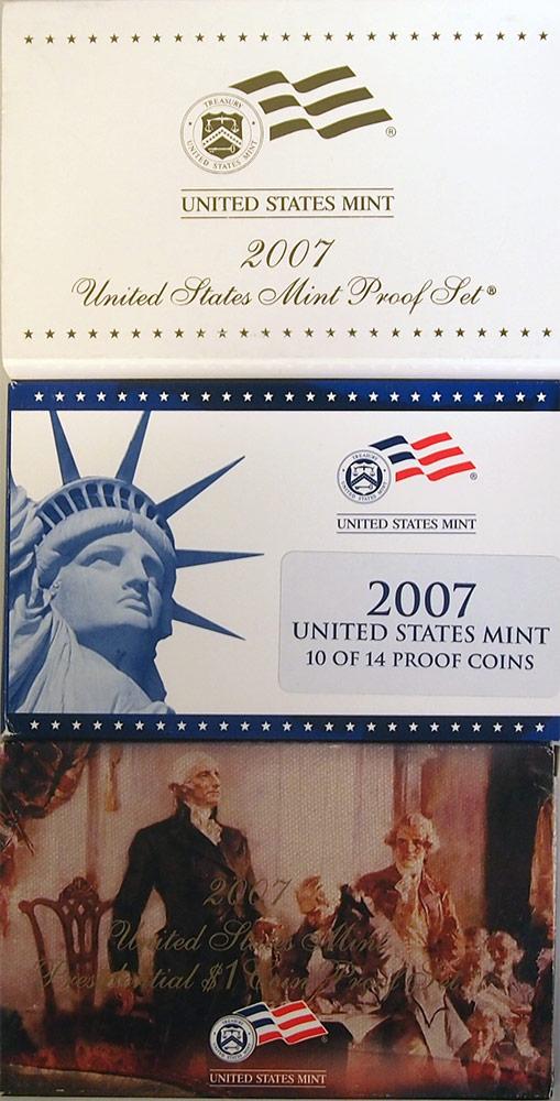 2007 PROOF SET * ORIGINAL * 14 Coin U.S. Mint Proof Set