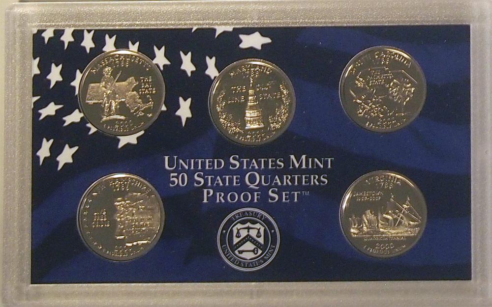 2000 QUARTER PROOF SET * ORIGINAL * 5 Coin U.S. Mint Proof Set