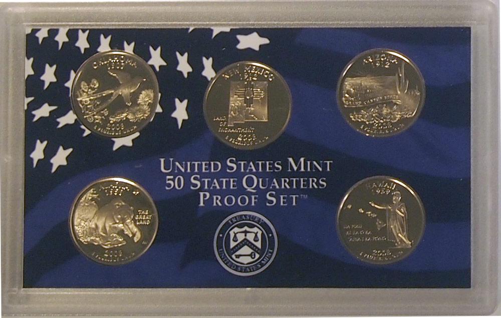 2008 QUARTER PROOF SET * ORIGINAL * 5 Coin U.S. Mint Proof Set