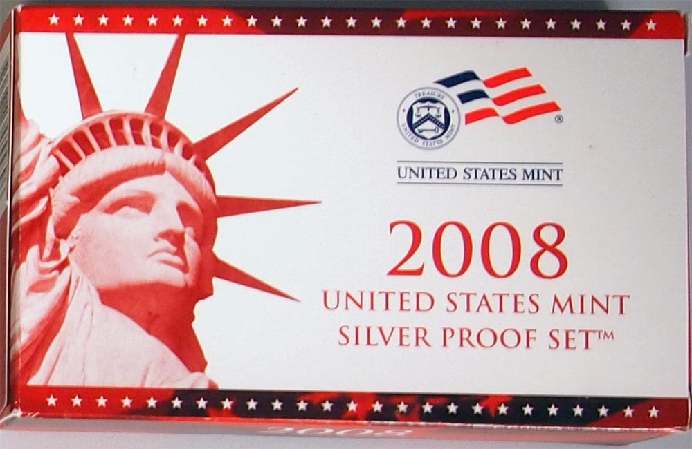 2008 SILVER PROOF SET * ORIGINAL * 14 Coin U.S. Mint Proof Set