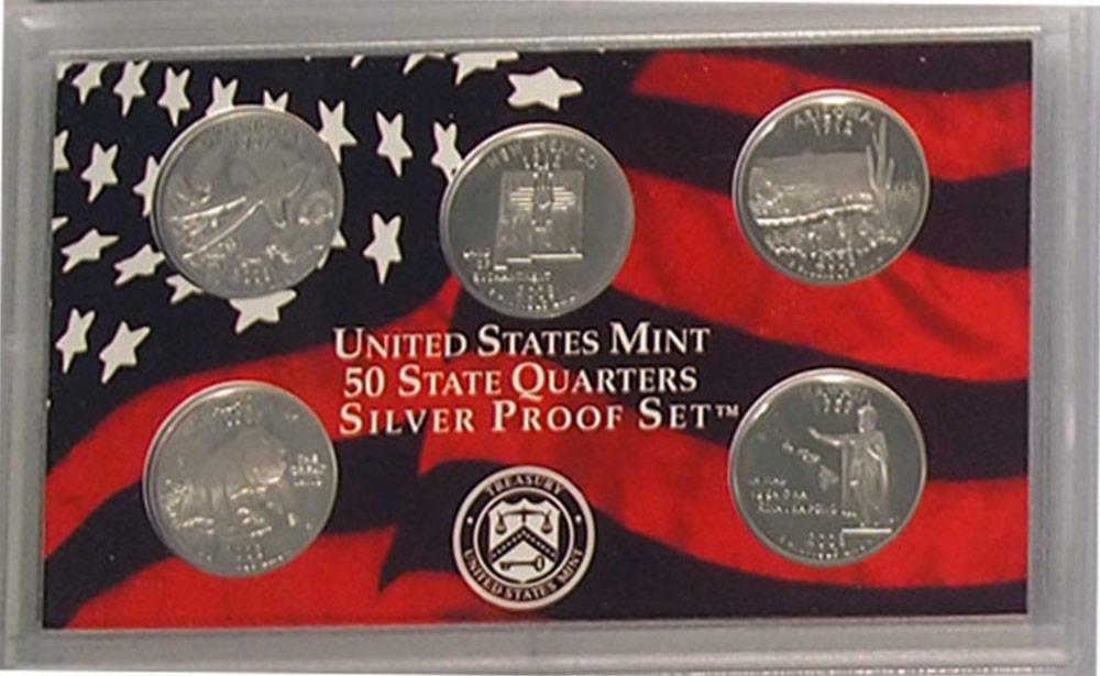 2008 SILVER QUARTER PROOF SET * 5 Coin U.S. Mint Proof Set
