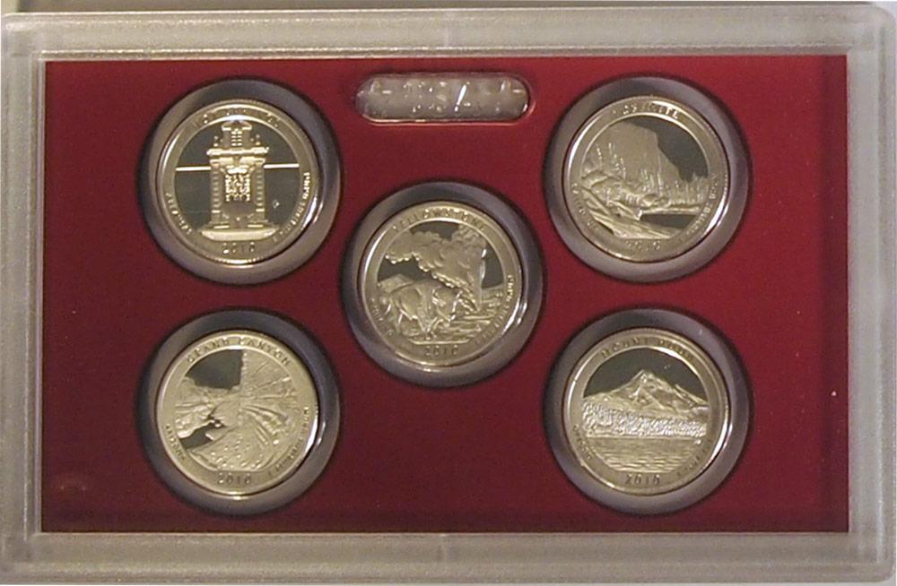 2010 SILVER QUARTER PROOF SET * 5 Coin U.S. Mint Proof Set