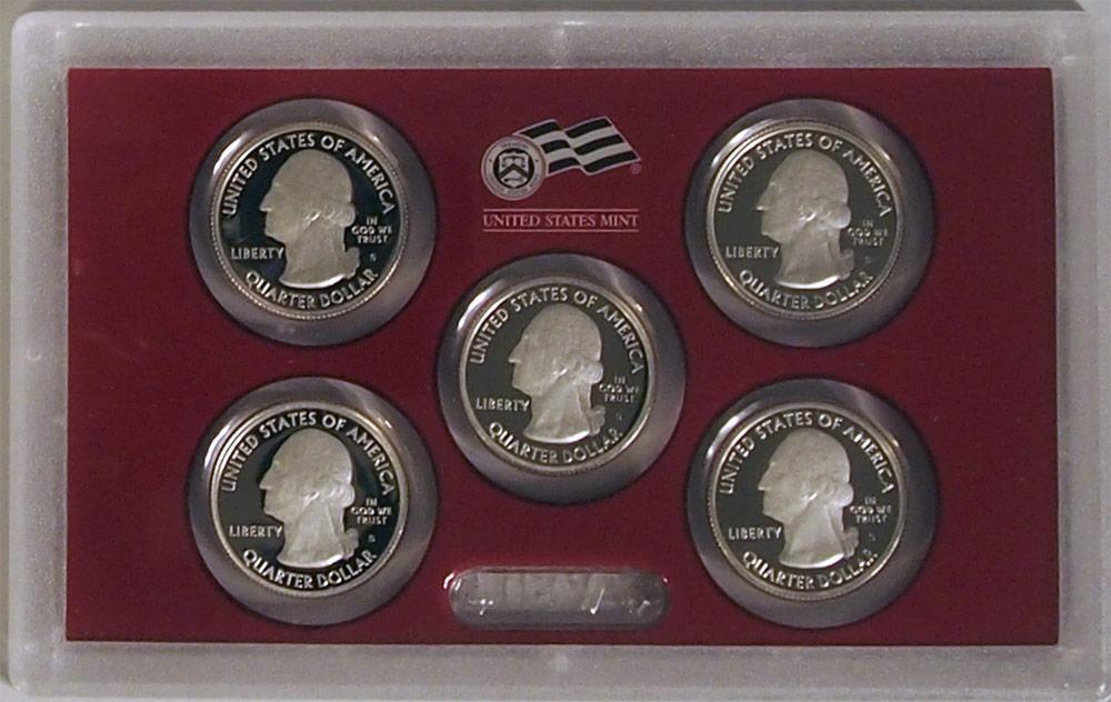 2010 SILVER QUARTER PROOF SET * 5 Coin U.S. Mint Proof Set