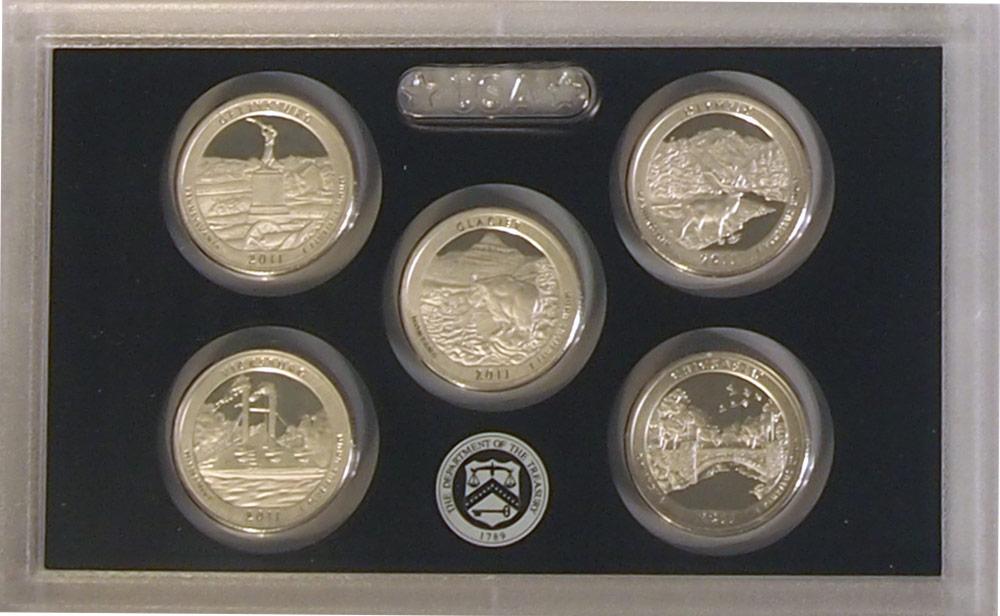 2011 SILVER QUARTER PROOF SET * 5 Coin U.S. Mint Proof Set