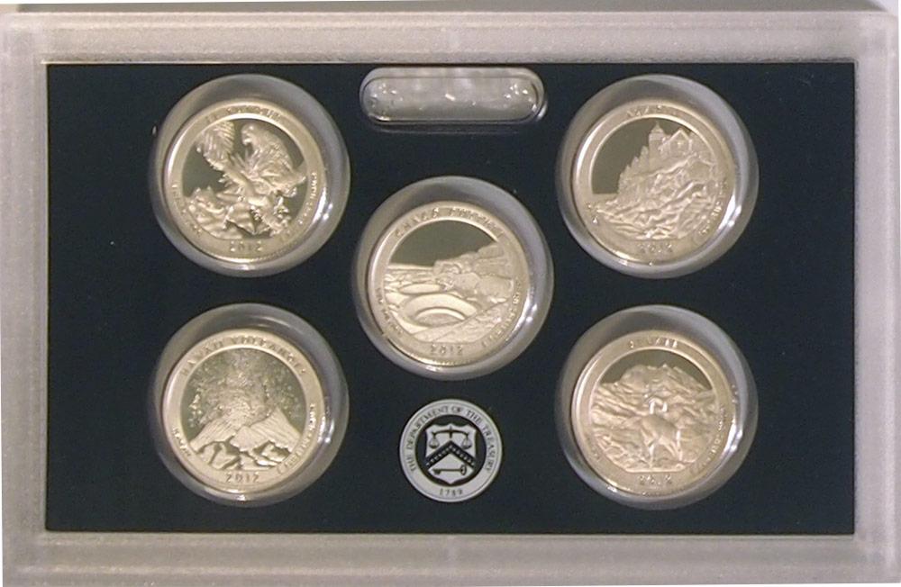 2012 SILVER QUARTER PROOF SET * 5 Coin U.S. Mint Proof Set