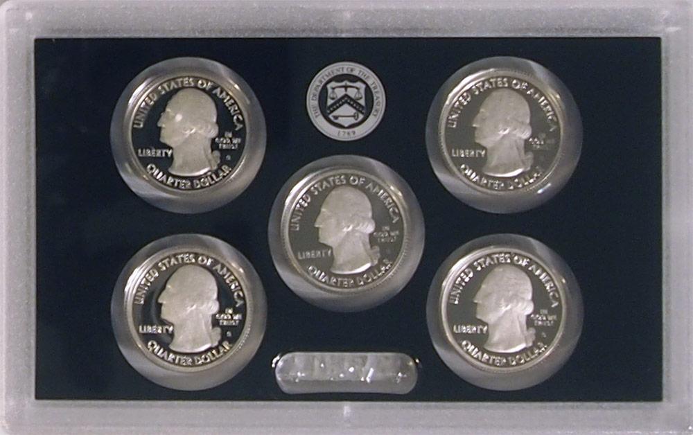 2012 SILVER QUARTER PROOF SET * 5 Coin U.S. Mint Proof Set